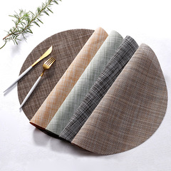 圓形編織pvc餐墊歐式酒店西餐墊 防燙防滑防水隔熱餐桌墊批發