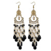 Retro ethnic long earrings with tassels, ethnic style, boho style