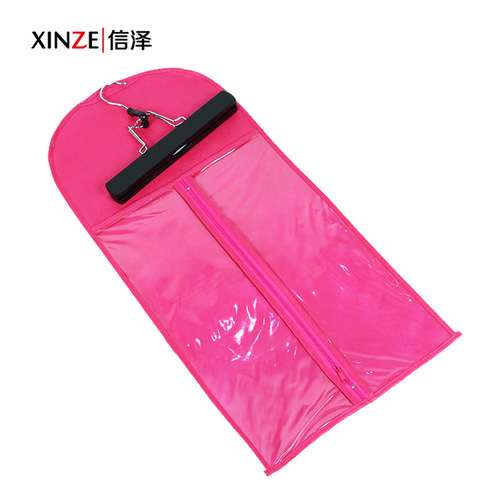 Non-woven fabric PVC wig storage bag, wig dust cover bag, cross-border supply non-woven wig bag
