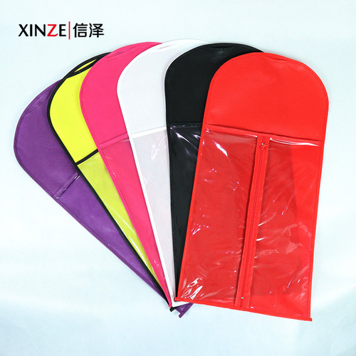 Non-woven fabric PVC wig storage bag, wig dust cover bag, cross-border supply non-woven wig bag