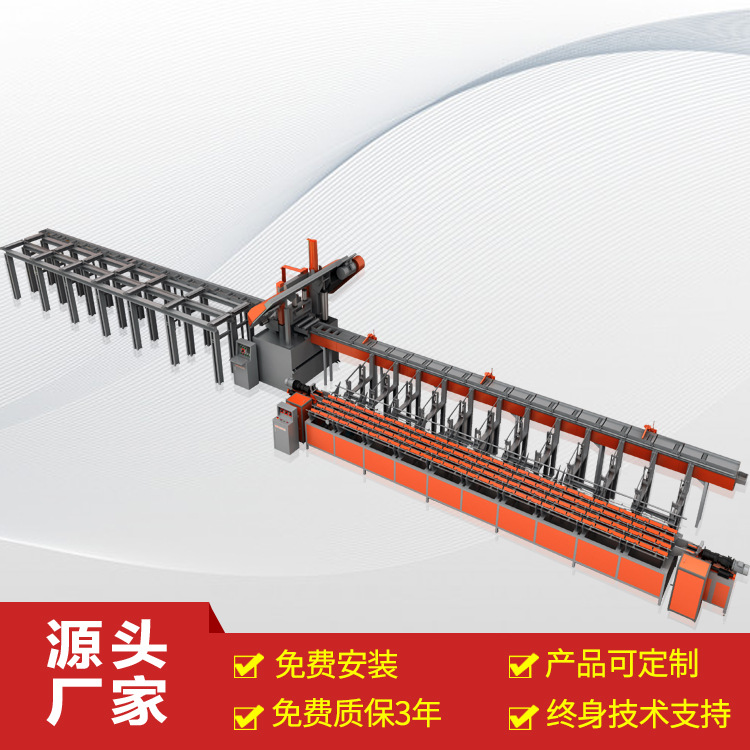 全自动数控钢筋锯切套丝打磨生产线锯切套丝打磨镦粗一体机 厂家