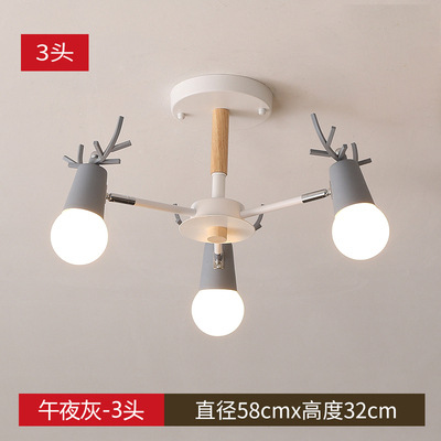 Lámpara de araña de estilo nórdico sala de estar simple casa moderna personalidad creativa asta dormitorio comedor lámpara ventas directas de la fábrica