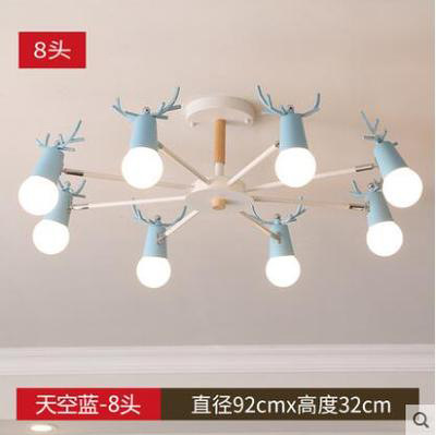 Lámpara de araña de estilo nórdico sala de estar simple casa moderna personalidad creativa asta dormitorio comedor lámpara ventas directas de la fábrica