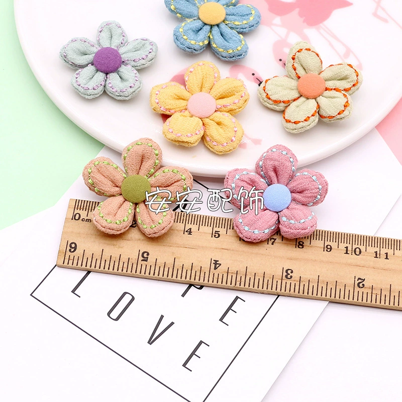 Hairgrip, accessory, accessories, cloth, brooch, flowered, handmade