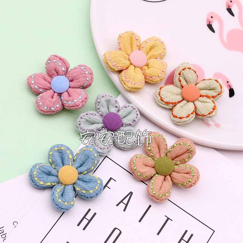 Hairgrip, accessory, accessories, cloth, brooch, flowered, handmade