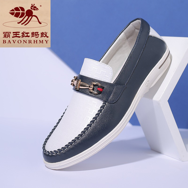 Overlord Red Ant 2021 summer new Tods white shoes men's trendy British breathable casual leather shoes men Overlord Red Ant 2021 summer new Tods white shoes men's trendy British breathable casual leather shoes men