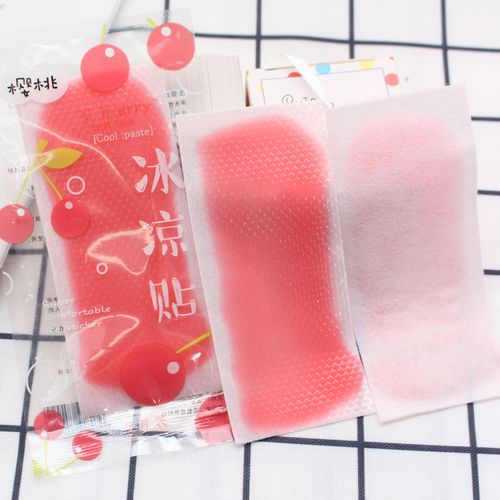 Summer cartoon cooling stickers for mobile phones, cooling stickers, student military training heatstroke prevention stickers, cooling stickers, fruit flavored ice stickers