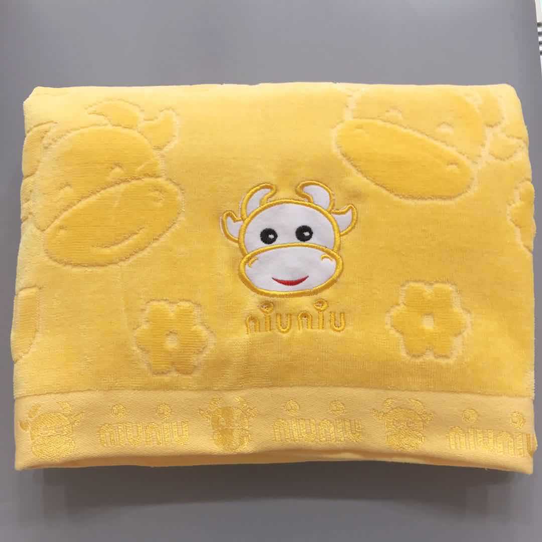 벨벳 아이 이불 자수 송아지 옐로우