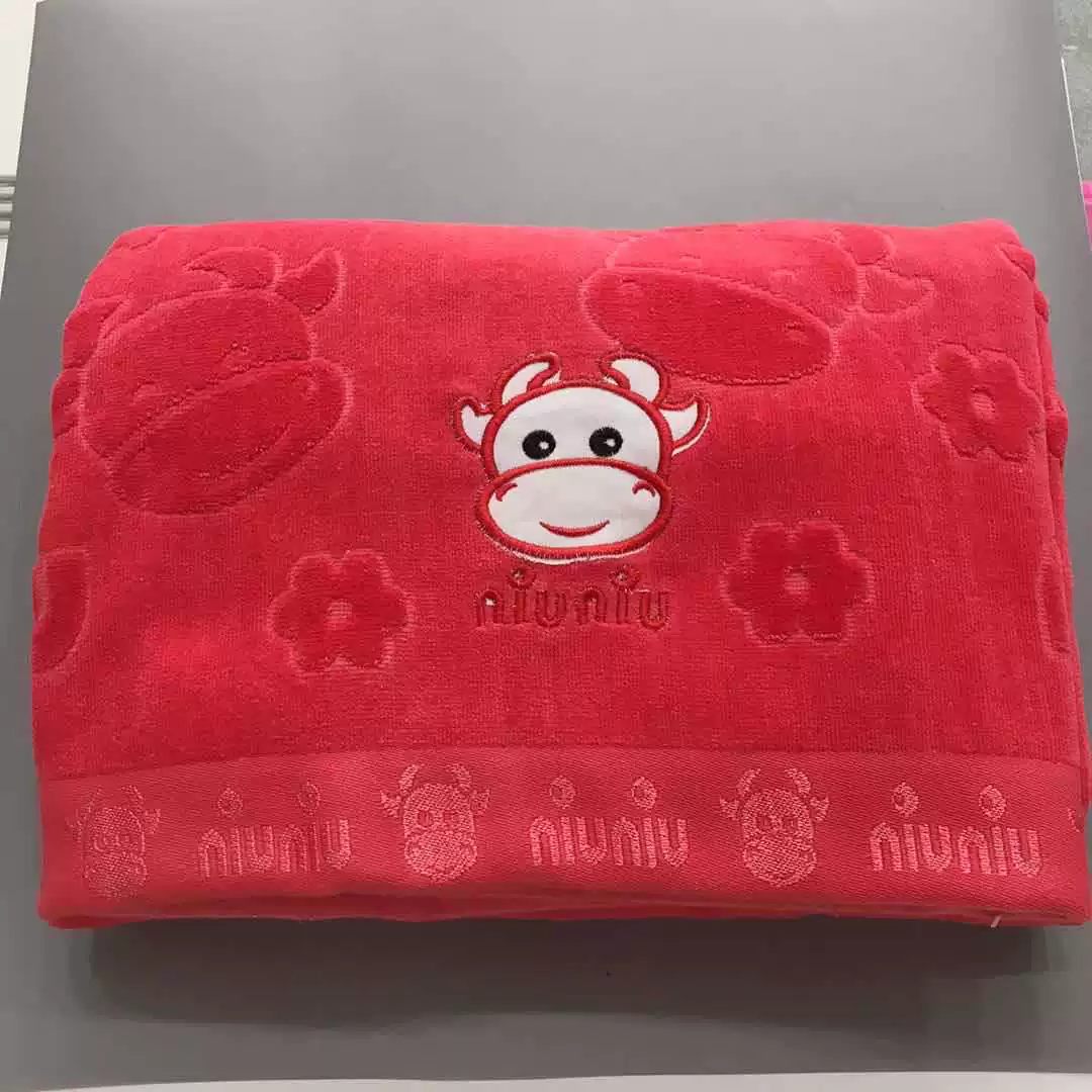 Cotton cartoon children's soft bath towel for kindergarten, wholesale
