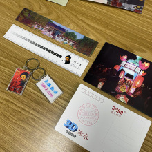 3D光栅动画钥匙扣裸眼立体画三维卡变图明信片制作lenticular