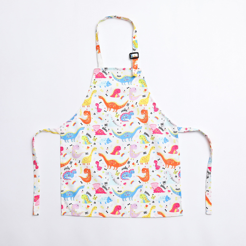 Delantal de impresión de alta gama de poliéster de algodón de poliéster delantal de lona bordado de transferencia térmica delantal de niños original al por mayor
