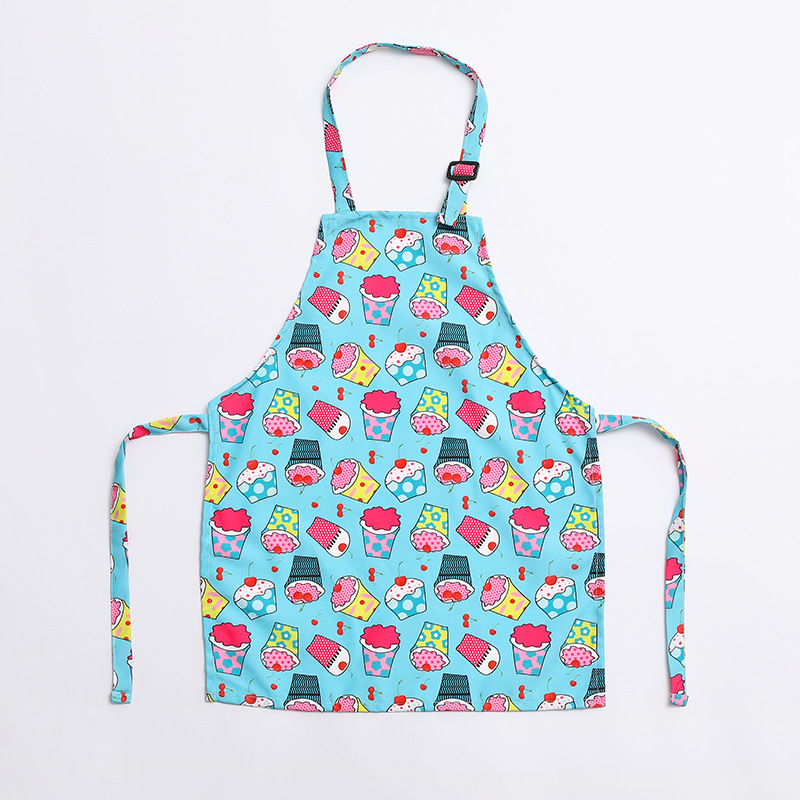 Delantal de impresión de alta gama de poliéster de algodón de poliéster delantal de lona bordado de transferencia térmica delantal de niños original al por mayor