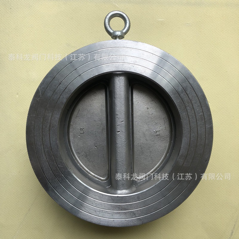 H77X-16P蝶型双瓣对夹式止回阀逆流止背压单向阀 不锈钢304软密封