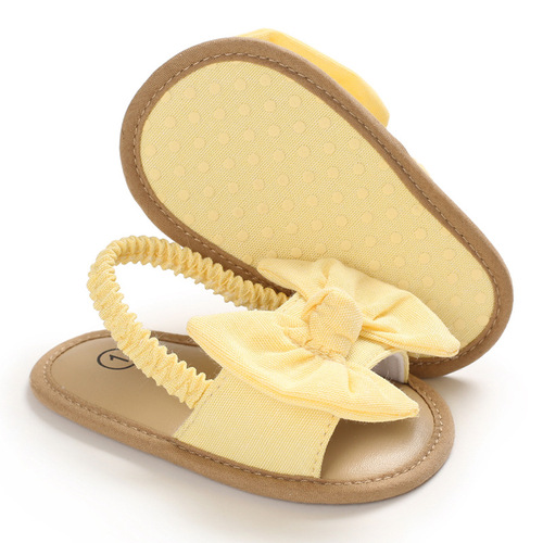 Breathable, Non-Slip Bow-Tied Sandals for Babies Aged 0-1