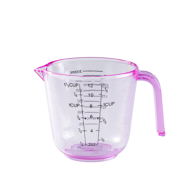 Taza Medidora con Escala 150/300/600/1000ml de Poliestireno, Transparente, para Repostería