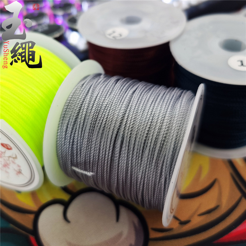 Golden Three Fish Strand Small Roll Nylon Line Hand Braided Line Bracelet Rope Pendant Rope Material Wholesale No.1 Link Golden Three Fish Strand Small Roll Nylon Line Hand Braided Line Bracelet Rope Pendant Rope Material Wholesale No.1 Link