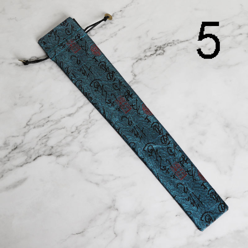 Bolsa de ventilador de estilo chino para hombre cubierta de ventilador antiguo accesorios de embalaje de ventilador cubierta de ventilador de brocado para hombre bolsa de ventilador plegable al por mayor