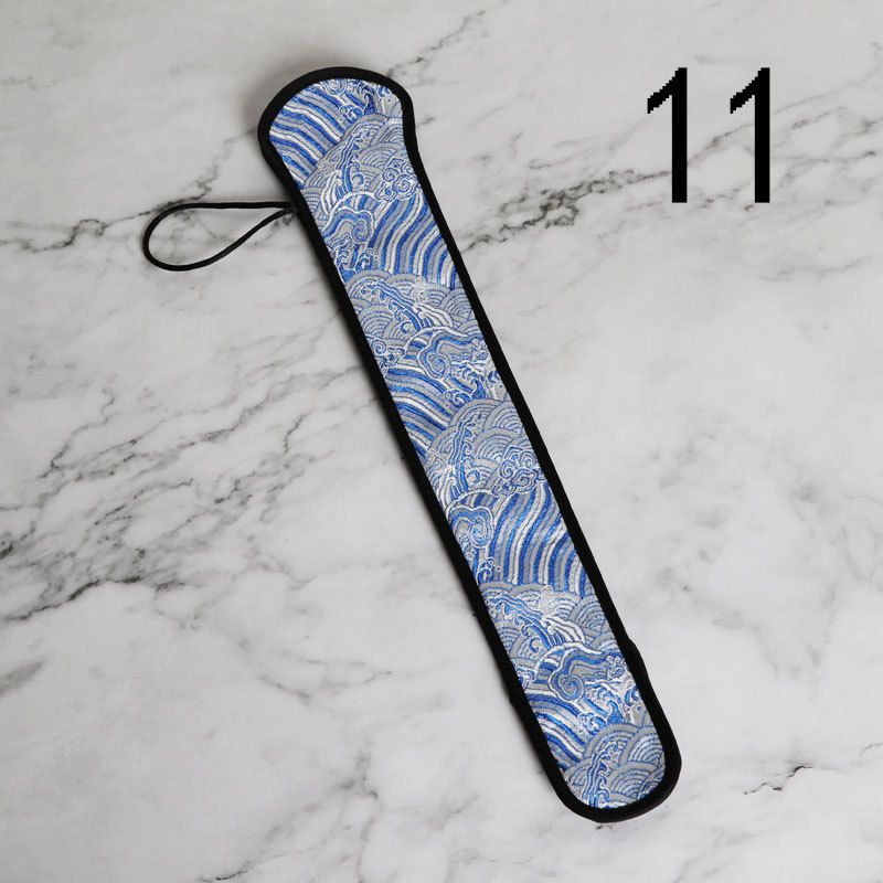 Bolsa de ventilador de estilo chino para hombre cubierta de ventilador antiguo accesorios de embalaje de ventilador cubierta de ventilador de brocado para hombre bolsa de ventilador plegable al por mayor