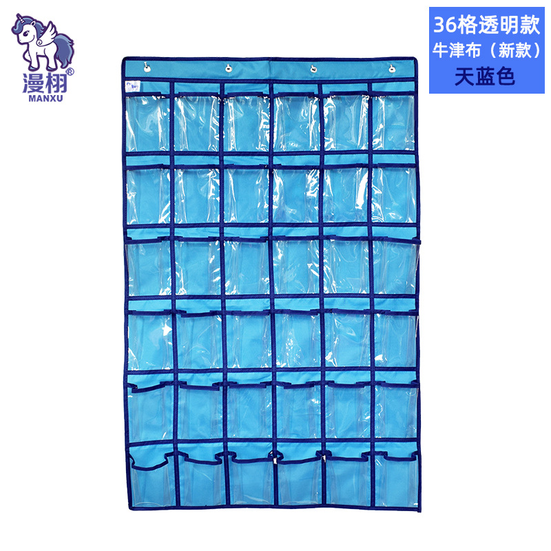 36-rejilla de joyería transparente bolsa colgante bolsa de almacenamiento bolsa colgante teléfono móvil bolsa colgante detrás de la puerta armario colgante de pared bolsa de organización de la tarjeta de los niños