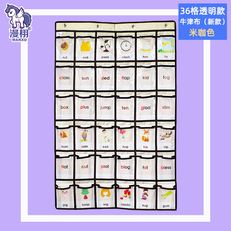 36-rejilla de joyería transparente bolsa colgante bolsa de almacenamiento bolsa colgante teléfono móvil bolsa colgante detrás de la puerta armario colgante de pared bolsa de organización de la tarjeta de los niños