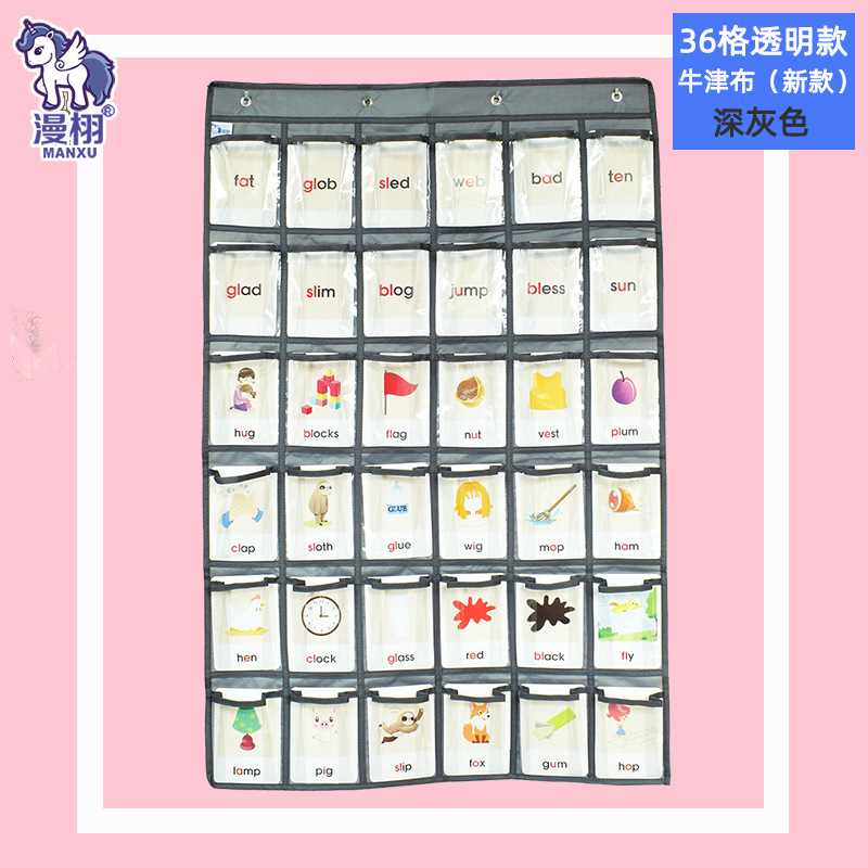 36-rejilla de joyería transparente bolsa colgante bolsa de almacenamiento bolsa colgante teléfono móvil bolsa colgante detrás de la puerta armario colgante de pared bolsa de organización de la tarjeta de los niños