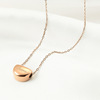 Fashionable golden necklace with letters, Korean style, English letters, pink gold, does not fade, wholesale