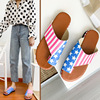 Shoes Large size foreign trade 2023 summer mid-hill heel horn and slippers 40-43 large size women's shoes spot straight hair