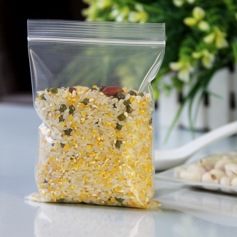 12丝自封塑料袋18*26cm封口收纳包装袋pe五谷杂粮密封100只拉链式