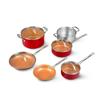 Yipinhong sartén sin humo cocina olla traje doble fondo antiadherente olla vapor leche olla regalo traje