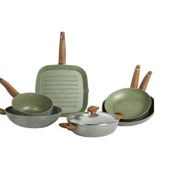 Yipinhong aluminio no-lampblack sartén antiadherente doble fondo magnético Fuego Universal sartén leche olla regalo olla traje comercio exterior