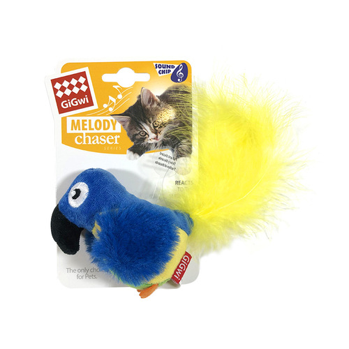 Gigwi Toy Simulation Sound Bird Mouse Parrot Hedgehog Cricket Cat Toy Teasing Cat Stick Grinding Teeth 