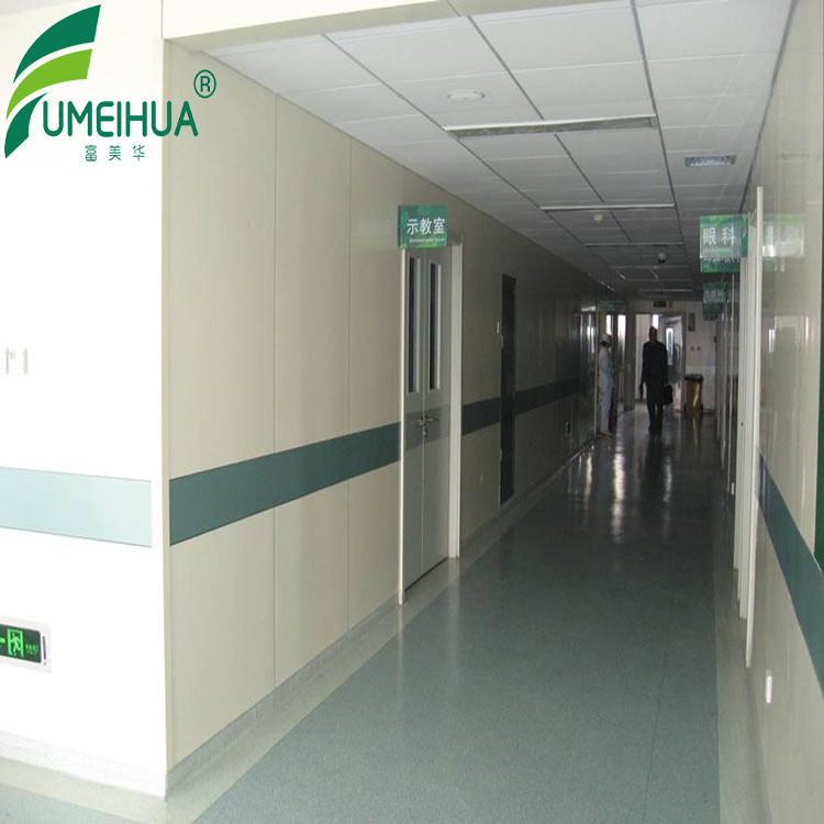 深圳室内外医院护墙板防潮抗菌抗倍特板荷花白木纹挂墙防水