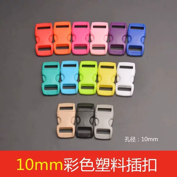 Spot umbrella rope bracelet wholesale DIY color buckle supply 1cm small buckle plastic buckle 29*15 promotion