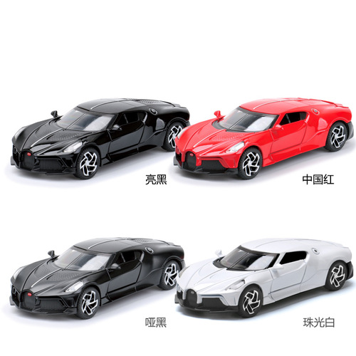 Boxed Xin Hao Di simulation 1:32 Hao Di black alloy car model children's sound and light pull-back car