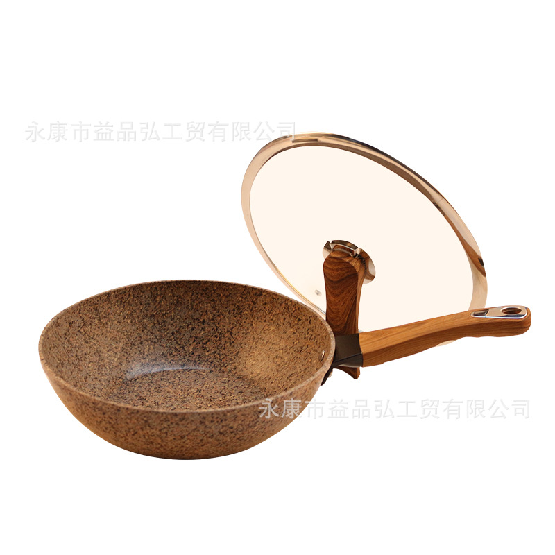 Yipinhong maifan Piedra del hogar no negro de humo sartén antiadherente sartén regalo de la cocina olla fuego magnético Universal