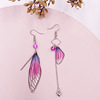 Fresh fashionable brand long earrings with tassels for bride, European style