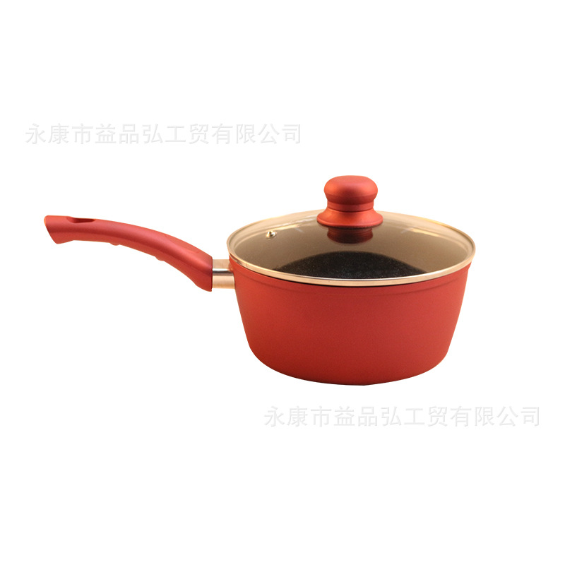 Yipinhong no-negro sartén antiadherente Año Nuevo rojo sartén wok sopa olla regalo traje comercio exterior