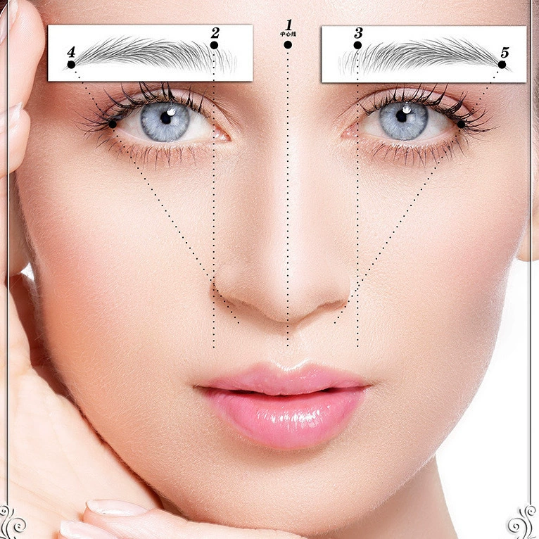 Eyebal stickers with embroidered stickers, eyebrows 3D semi -permanent waterproof imitation ecological eyebrow pattern embroidered eyebrow water transfer stickers