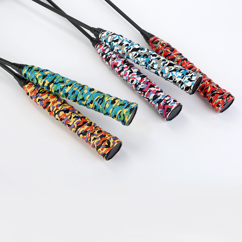 Qicen ventilador colorido raqueta de bádminton pegamento de mano raqueta de tenis que absorbe el sudor cinturón tirachinas caña de pescar manejar correa de bobinado