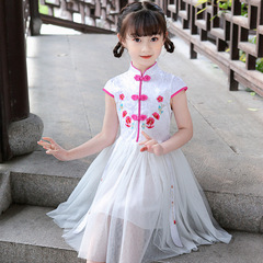 Children's and Girls' Medium-Size Embroidered Dresses, Sheer Dresses, Princess Dresses - New Model 2020 Performance Wear, Stylish Dresses