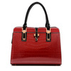 The new tide women's bag Korean version of the fashion crocodile pattern handbag simple set bag one piece