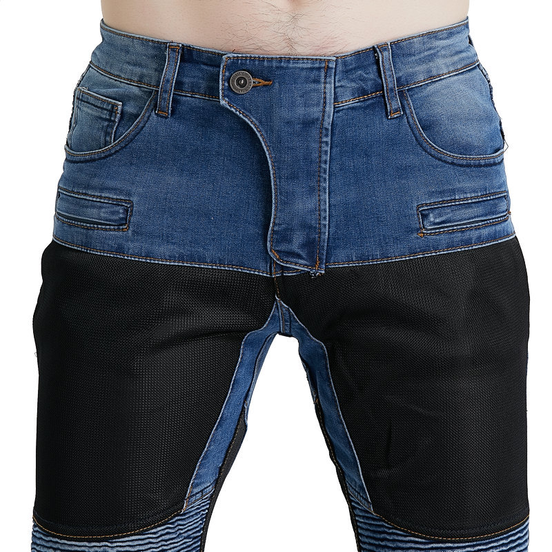 Motocicleta montar jeans resistente a la gota motocicleta Knight pantalones equipo de carreras pantalones de verano malla PK-719 al por mayor