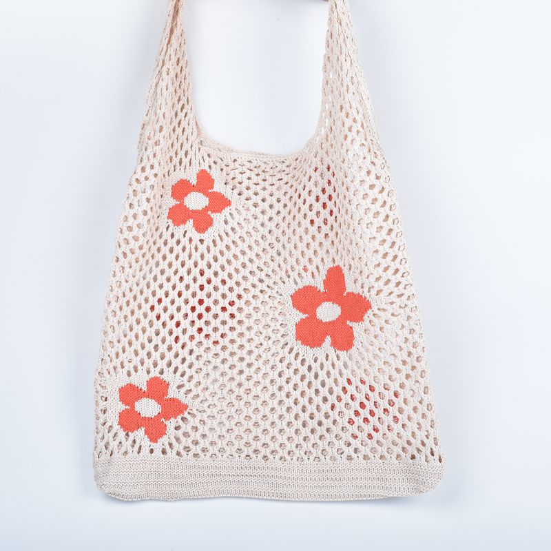 Beach summer knitted shopping bag one shoulder