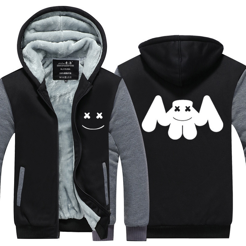 marshmello Sweatshirt Men's and Women's Strange Cat Cotton Candy Clothes Top 100 DJ Skrillex Jacket Men's Sweatshirt