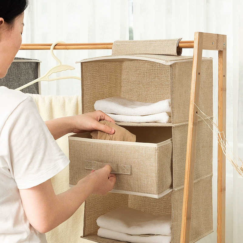 派士龙 Foldable hanging organiser, storage system, cotton and linen