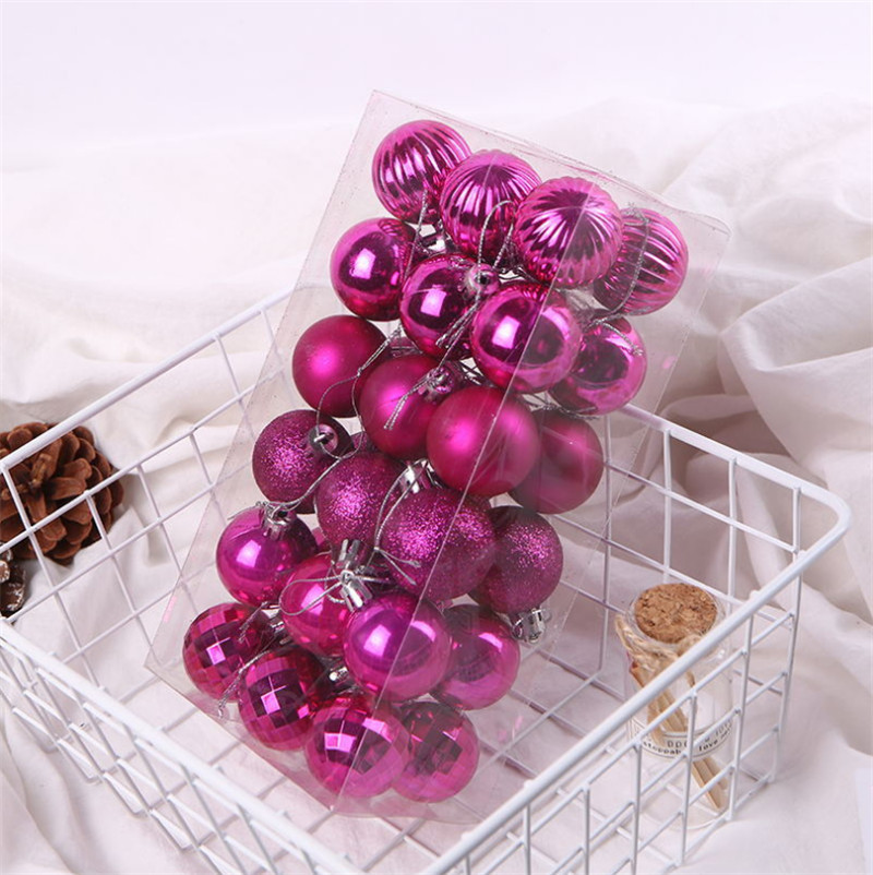 Amazon 36 bolas de Navidad traje 4cm Decoraciones de Navidad árbol de Navidad bolas decorativas bolas de forma especial