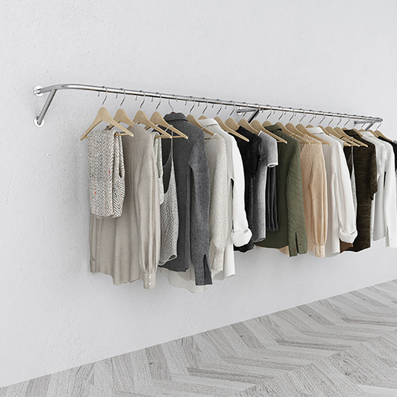 Clothing Store Wall Display Rack Side Hanging Clothes Display Rack Children's Wear Wall-Mounted Shelf Women's Clothing Store Wall Hangers