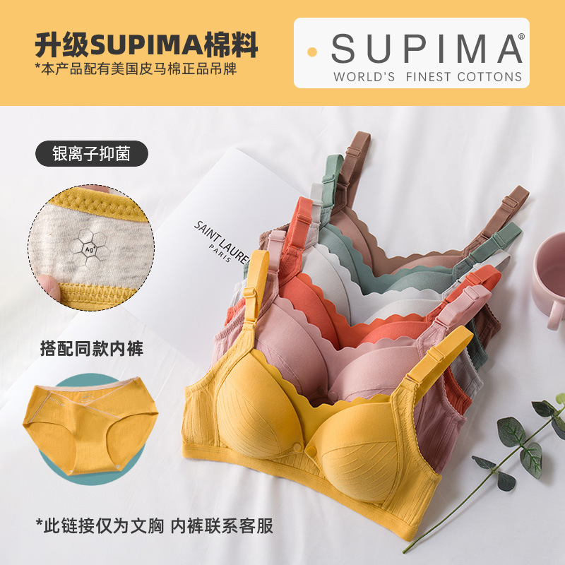 Maternity Nursing Bra with Cotton Lining, Sleep Bra for Nursing Mothers, Pregnancy Breastfeeding Bra with Breast Pads