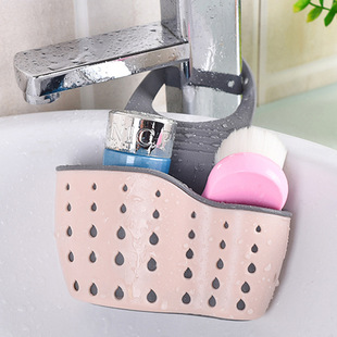 Thickened Faucet Storage Hanging Basket Adjustable Snap-Type Bathroom Storage Hanging Bag Sink Rack Wholesale Factory