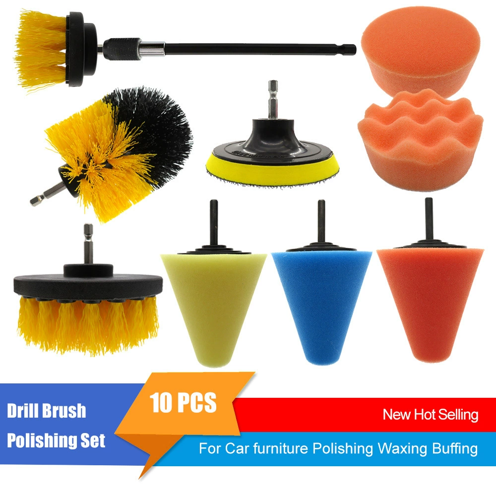 Трансграничная новая 10 шт. Электродрель щетка коническая губка костюм электрическая дрель инструмент щетка полировальная подушка